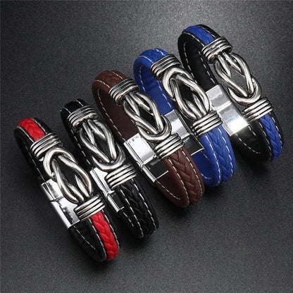 Double Twist Leather Rope Bracelet