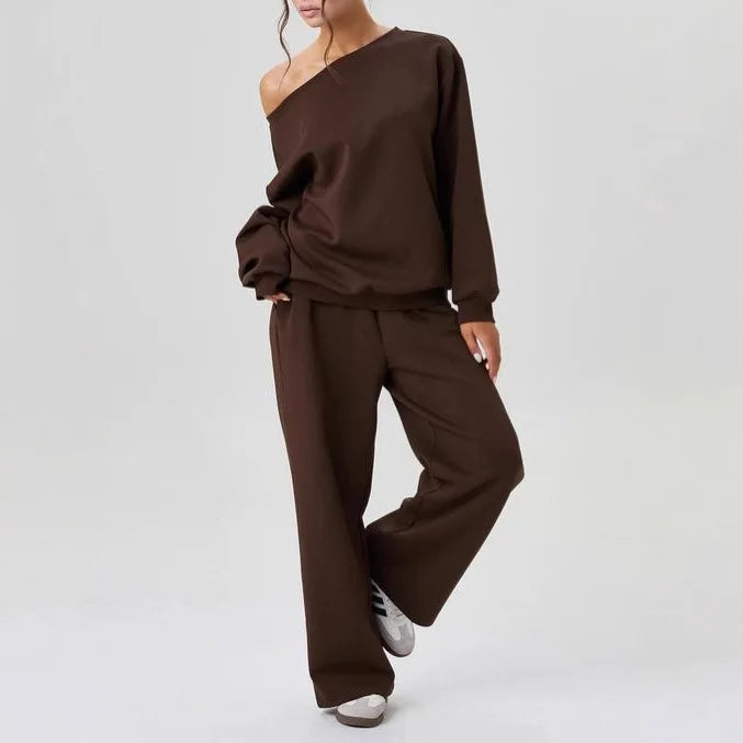 Wide-Leg Pants Two-Piece Set