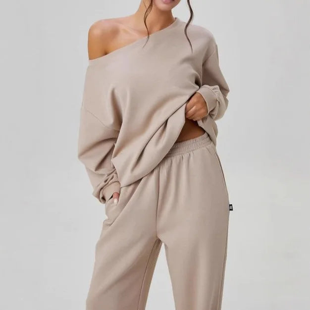 Wide-Leg Pants Two-Piece Set