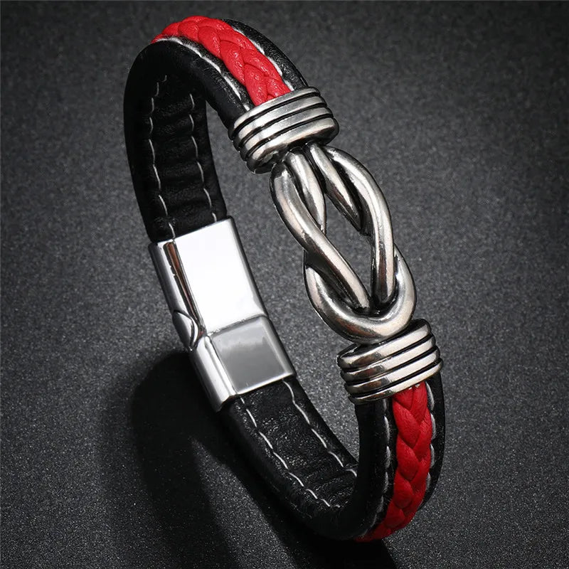Double Twist Leather Rope Bracelet