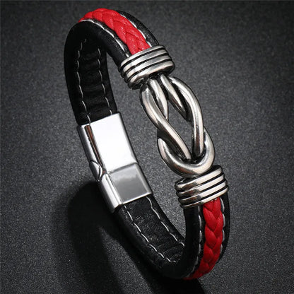 Double Twist Leather Rope Bracelet