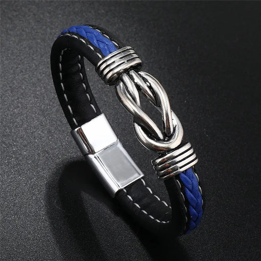 Double Twist Leather Rope Bracelet